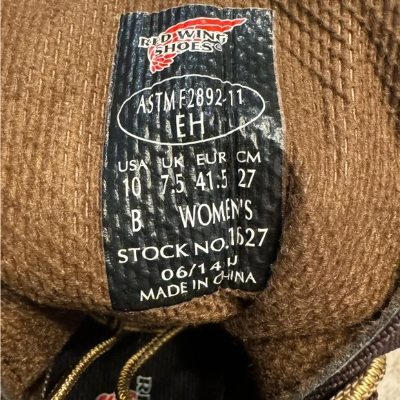 Red Wings Shoes Women’s Soft Toe Work Boots 1627. Size 10. New without box. - Picture 8 of 9